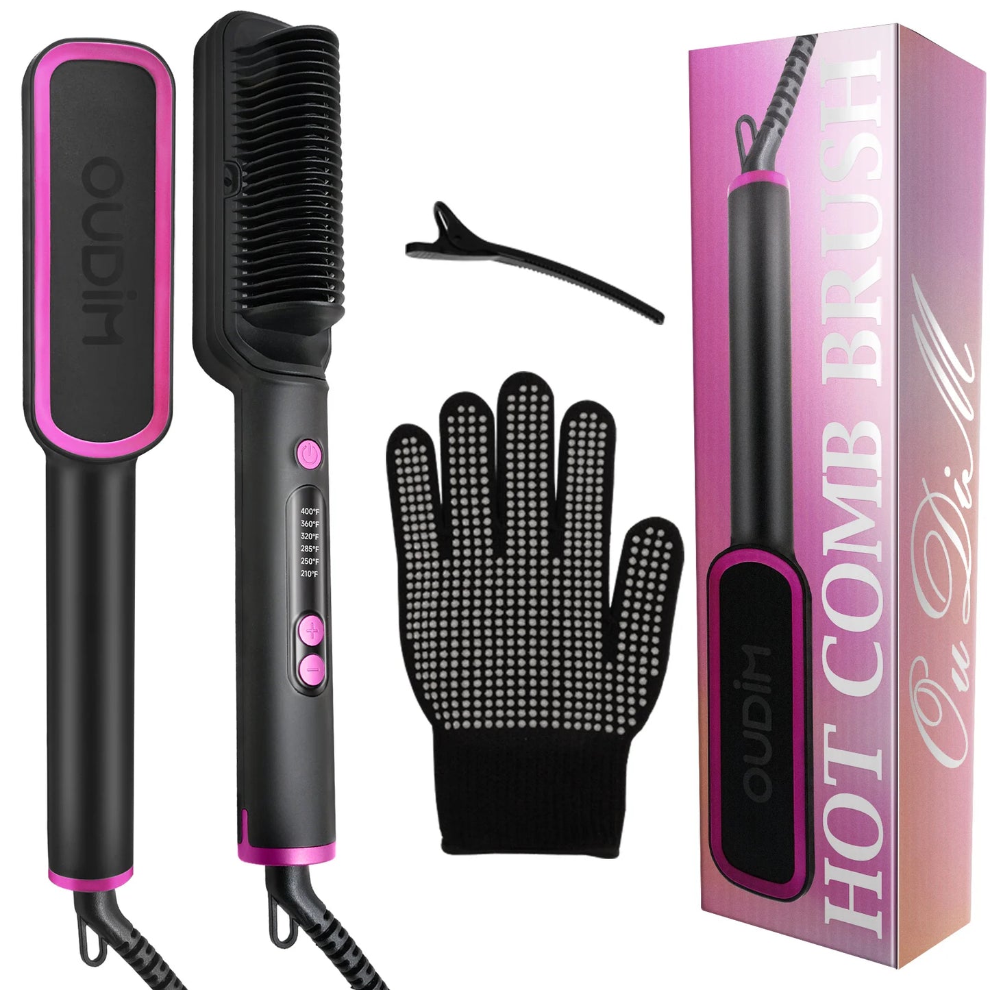 Smart Hair Straightening Brush – Fast Heat Ionic Comb