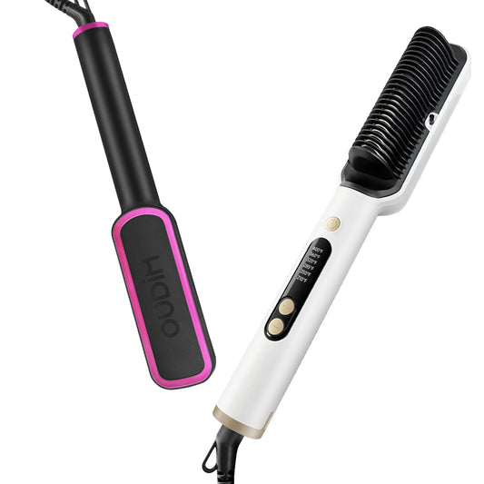 Smart Hair Straightening Brush – Fast Heat Ionic Comb